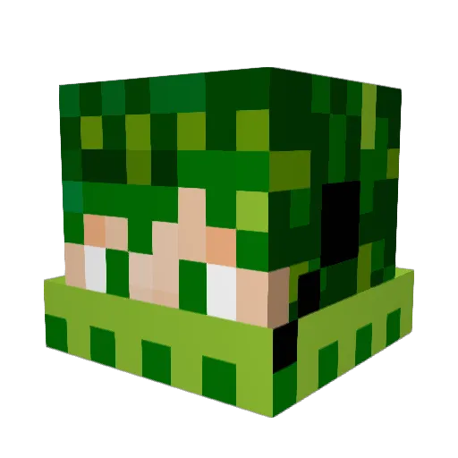 tatuyabi Minecraft avatar head, 3D render