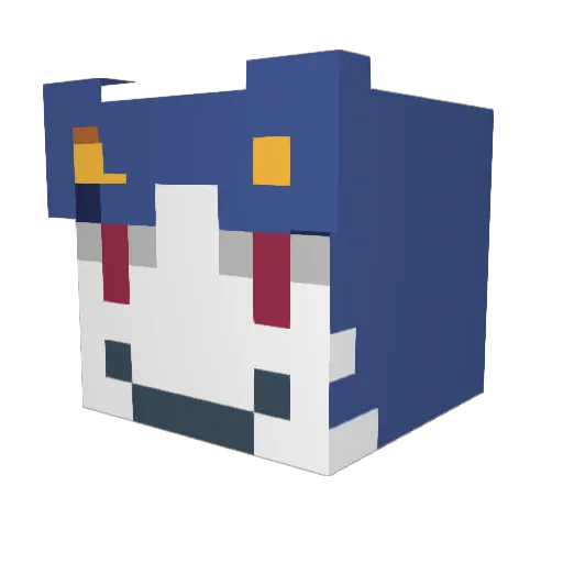 tauries Minecraft avatar head, 3D render