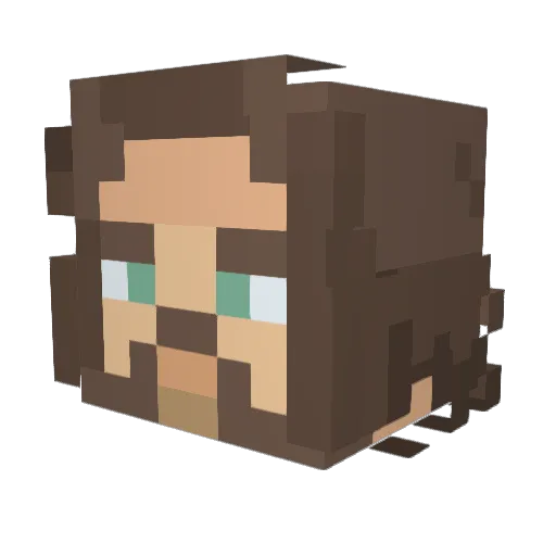 tautionel Minecraft avatar head, 3D render