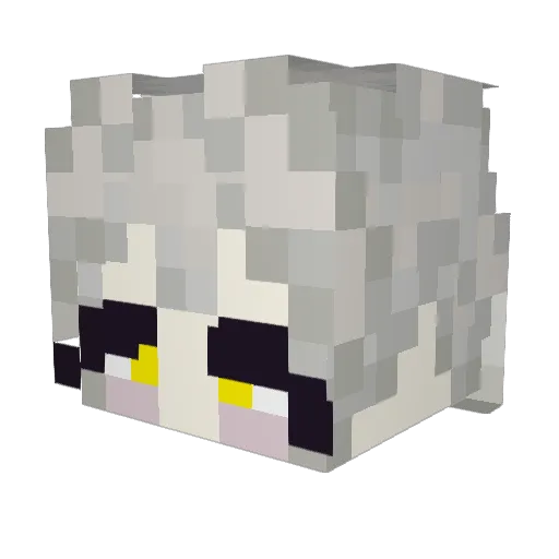 tauuCeti Minecraft avatar head, 3D render