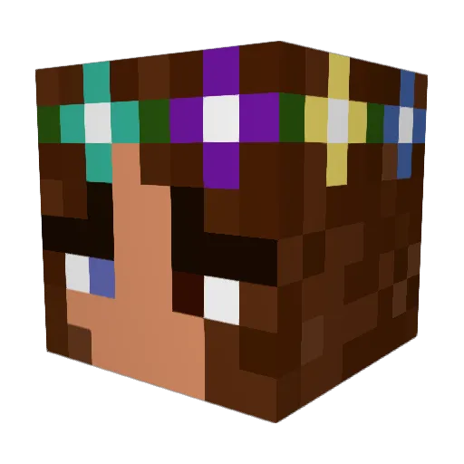tav_idk Minecraft avatar head, 3D render