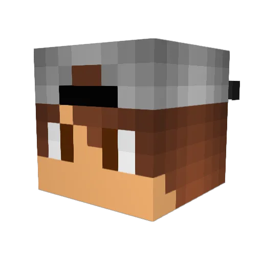 tawan Minecraft avatar head, 3D render