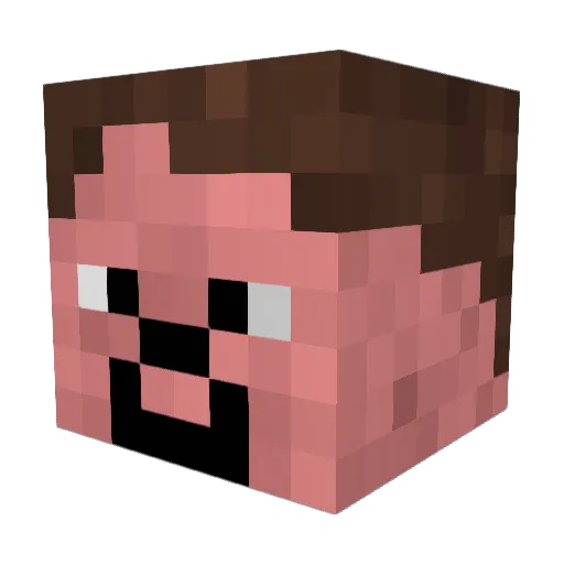 taxi768 Minecraft avatar head, 3D render