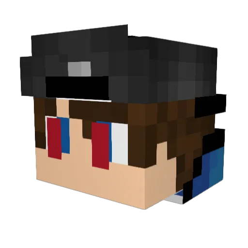 taxmax123 Minecraft avatar head, 3D render