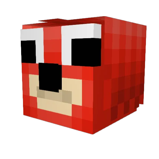 taxuki Minecraft avatar head, 3D render