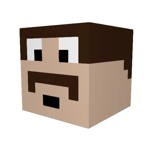 taydookie Minecraft avatar head, 3D render