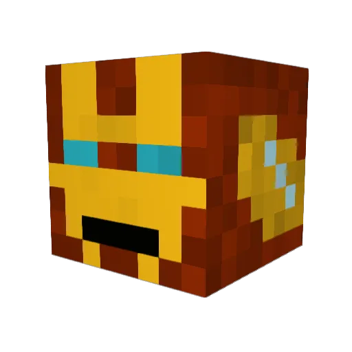 tayflam Minecraft avatar head, 3D render