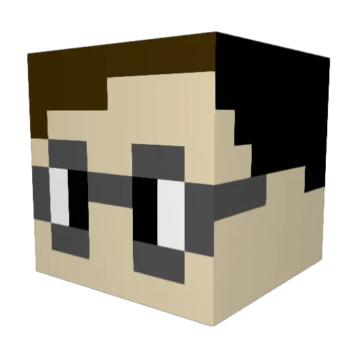 taykuo Minecraft avatar head, 3D render