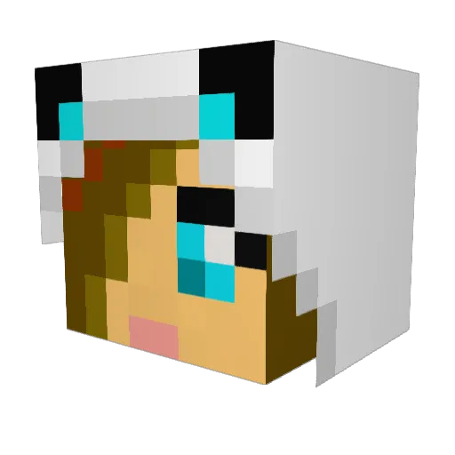 taylahbrowning Minecraft avatar head, 3D render