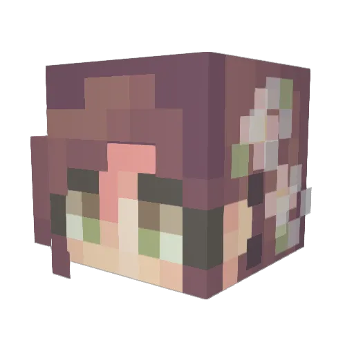 taylorafff Minecraft avatar head, 3D render