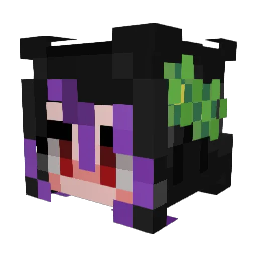 tayusai Minecraft avatar head, 3D render