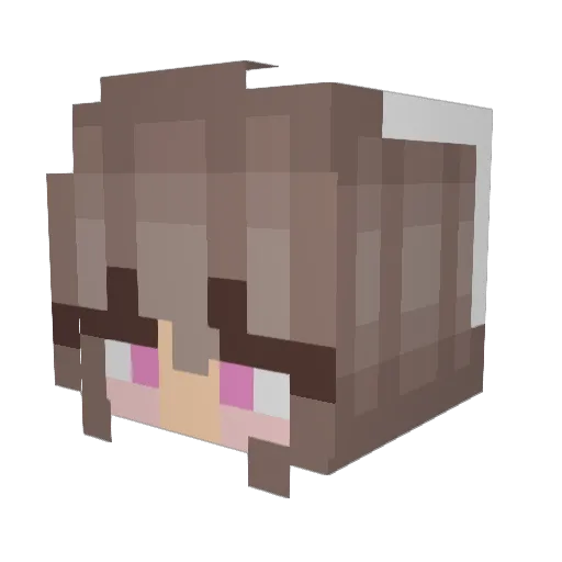 taywydd Minecraft avatar head, 3D render