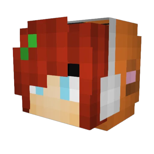 tayykitsune Minecraft avatar head, 3D render