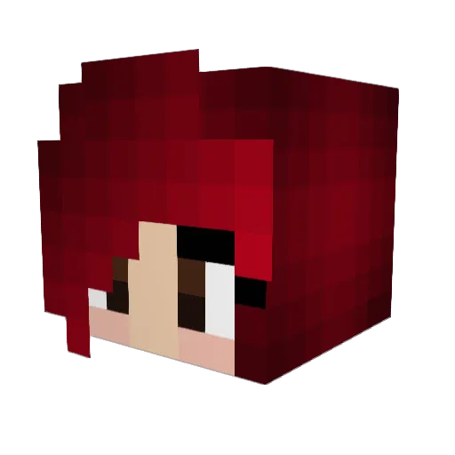tayzilla Minecraft avatar head, 3D render