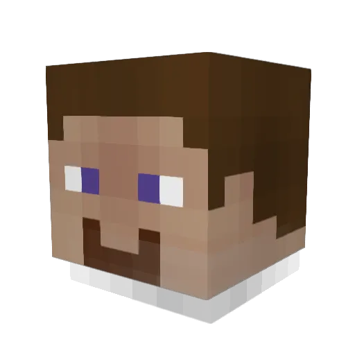 taz2323 Minecraft avatar head, 3D render