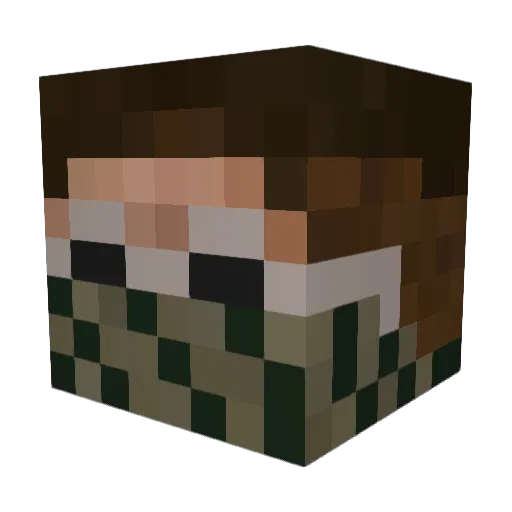 tazik Minecraft avatar head, 3D render