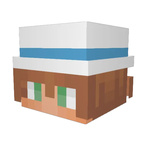 tazoh Minecraft avatar head, 3D render