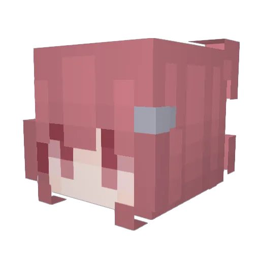 tb07 Minecraft avatar head, 3D render