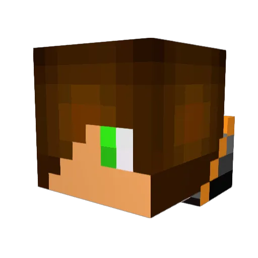 tba8 Minecraft avatar head, 3D render