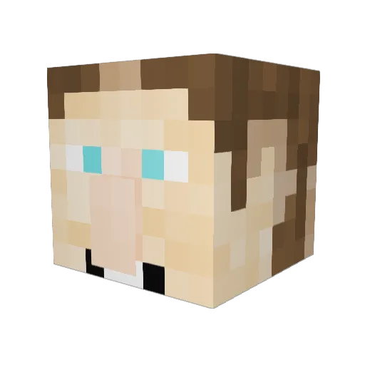 tbirdk Minecraft avatar head, 3D render