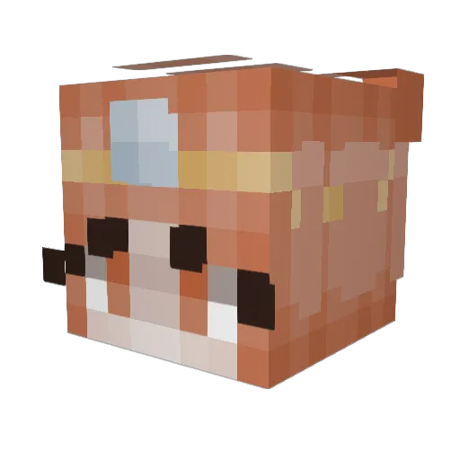 tblack02 Minecraft avatar head, 3D render