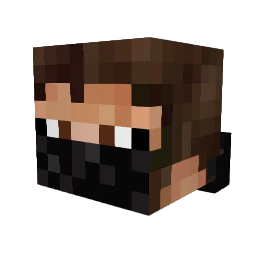 tbminecrafter Minecraft avatar head, 3D render