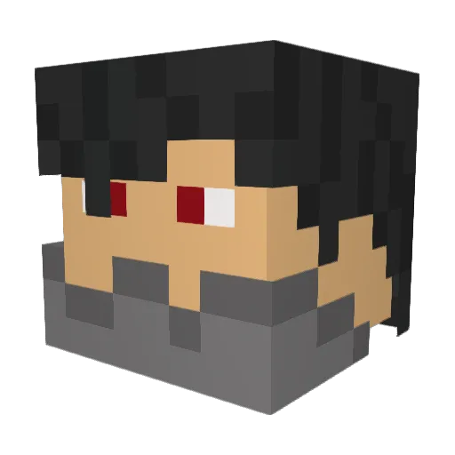 tbonami Minecraft avatar head, 3D render