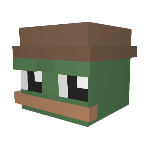 tbouu Minecraft avatar head, 3D render
