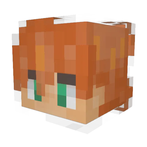 tbre Minecraft avatar head, 3D render