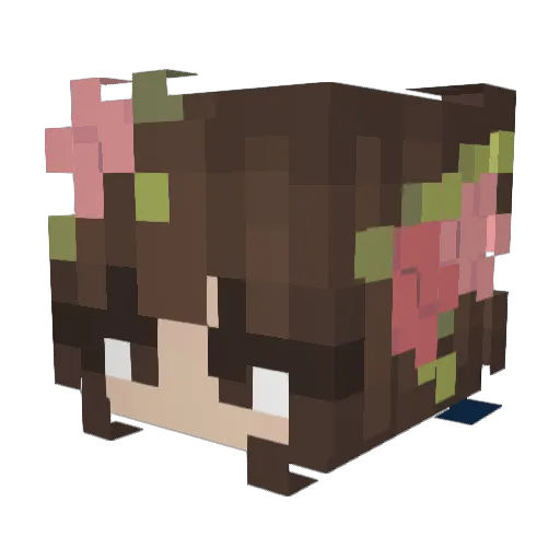 tbruu Minecraft avatar head, 3D render