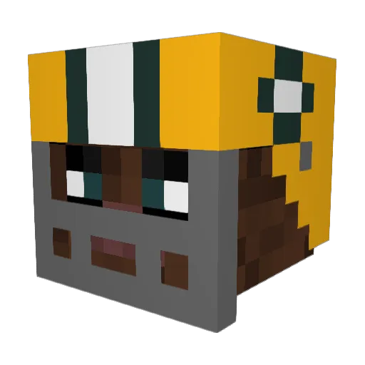 tbudds Minecraft avatar head, 3D render