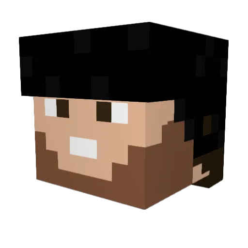 tburke7 Minecraft avatar head, 3D render