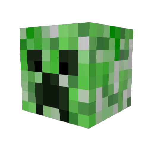 tc23832 Minecraft avatar head, 3D render