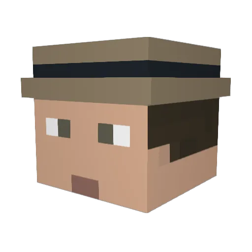 tc360 Minecraft avatar head, 3D render