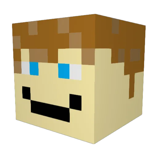 tc_OMGgaming Minecraft avatar head, 3D render
