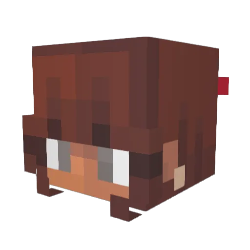 tcangela Minecraft avatar head, 3D render
