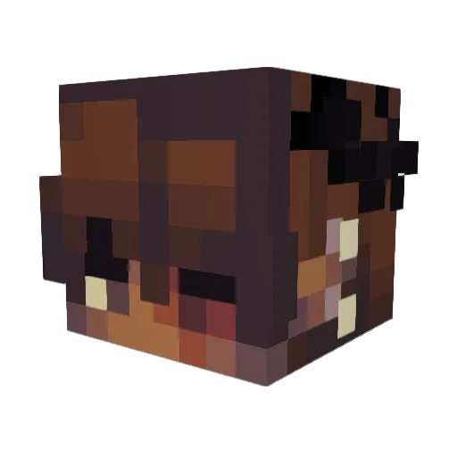 tccth Minecraft avatar head, 3D render