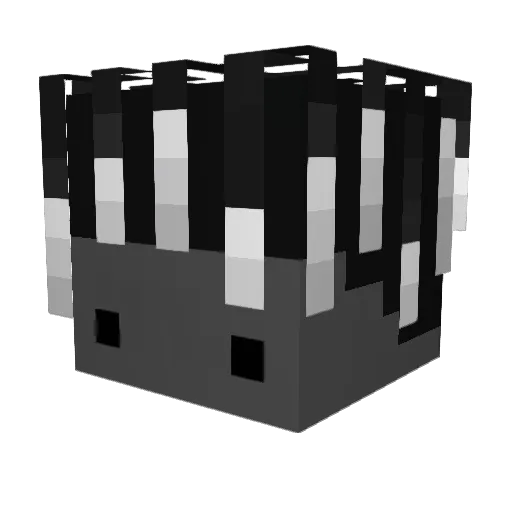 tcha Minecraft avatar head, 3D render