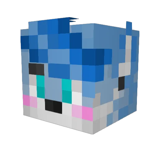 tchan214 Minecraft avatar head, 3D render