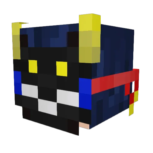 tchounette Minecraft avatar head, 3D render