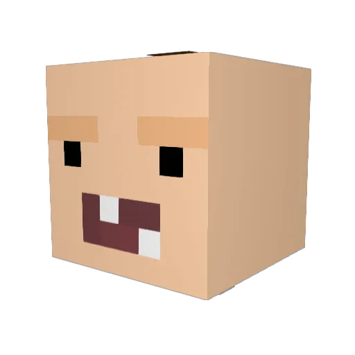 tchoupi78 Minecraft avatar head, 3D render