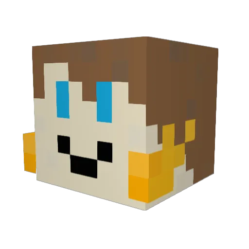 tchyse Minecraft avatar head, 3D render