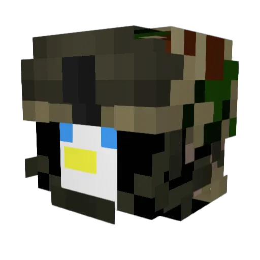 tcmg Minecraft avatar head, 3D render