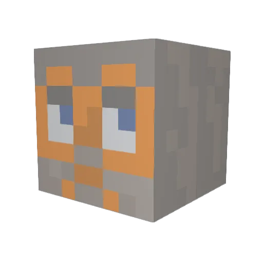 tcolvr Minecraft avatar head, 3D render