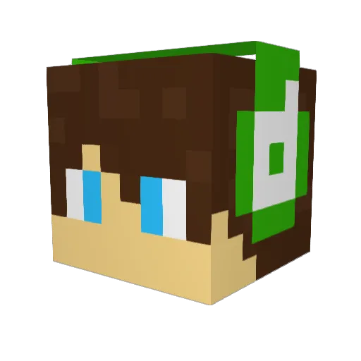 tcpaul Minecraft avatar head, 3D render