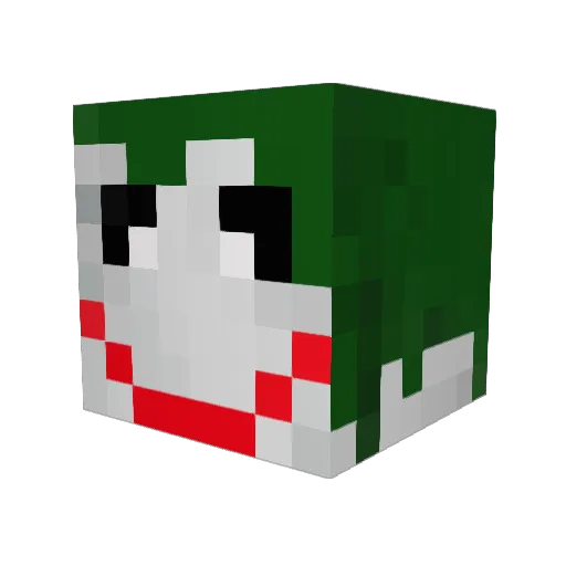 tcrumpet Minecraft avatar head, 3D render