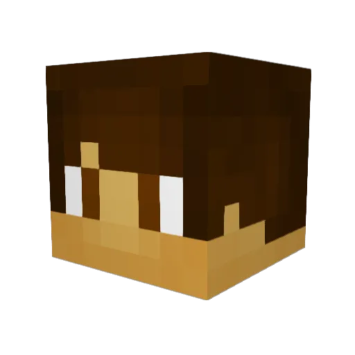 tcunhaa Minecraft avatar head, 3D render