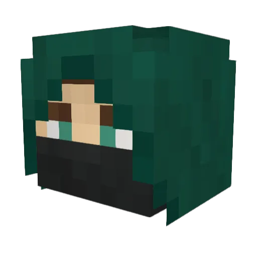 td135790 Minecraft avatar head, 3D render