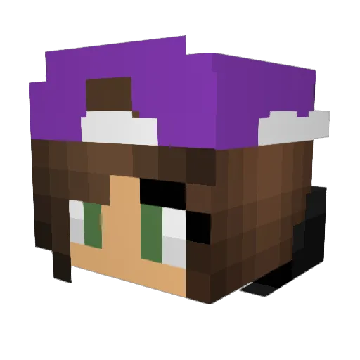 tdance03 Minecraft avatar head, 3D render