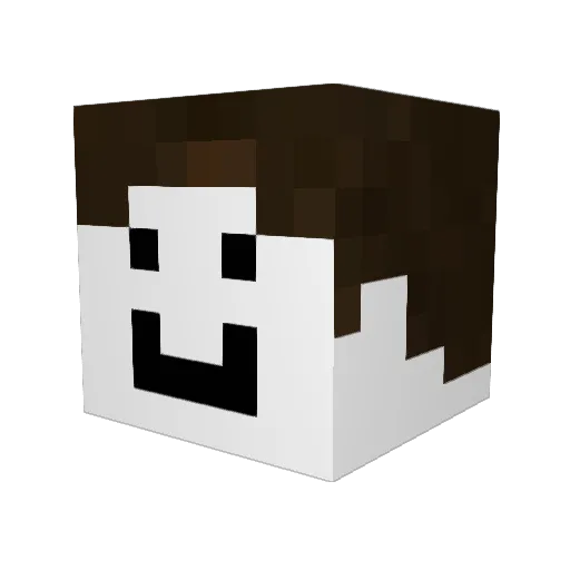tdarren Minecraft avatar head, 3D render